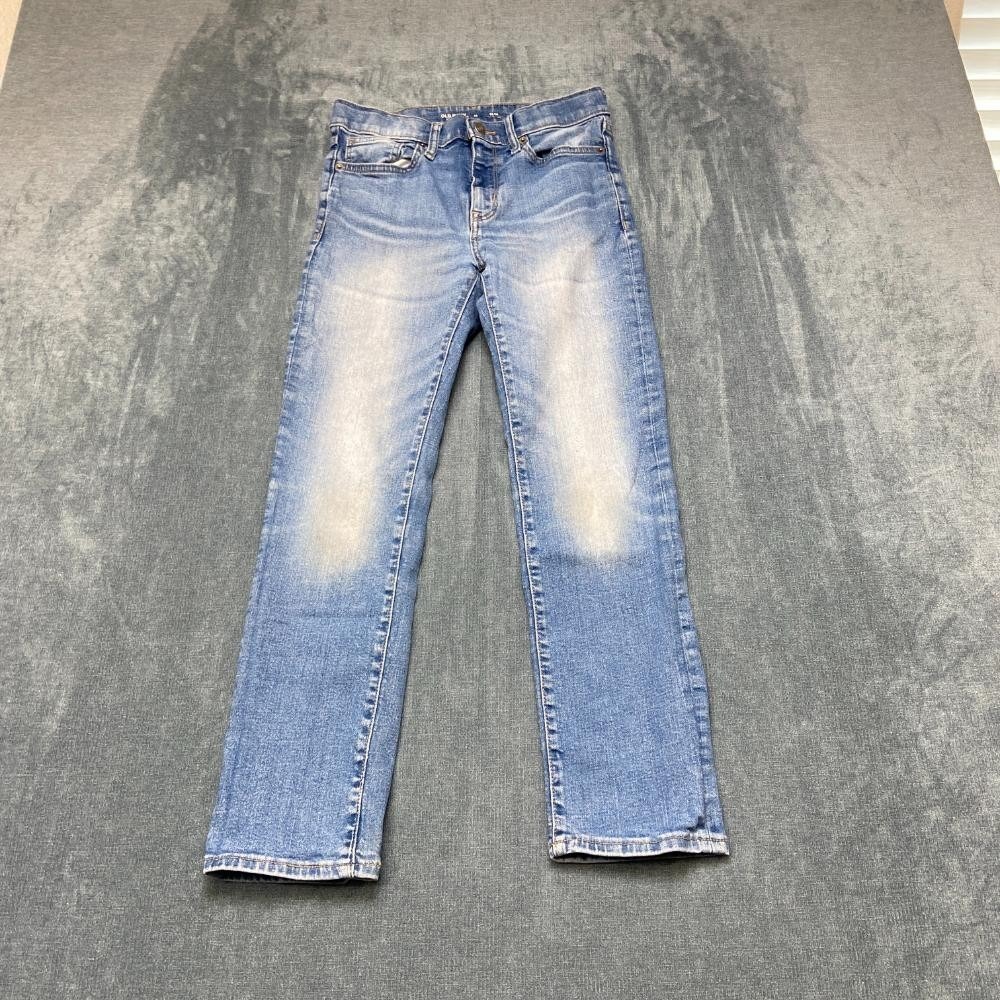 Old Navy Slim Built In Tough Jeans Womens 12 27x25.5 Blue Denim Straight Leg